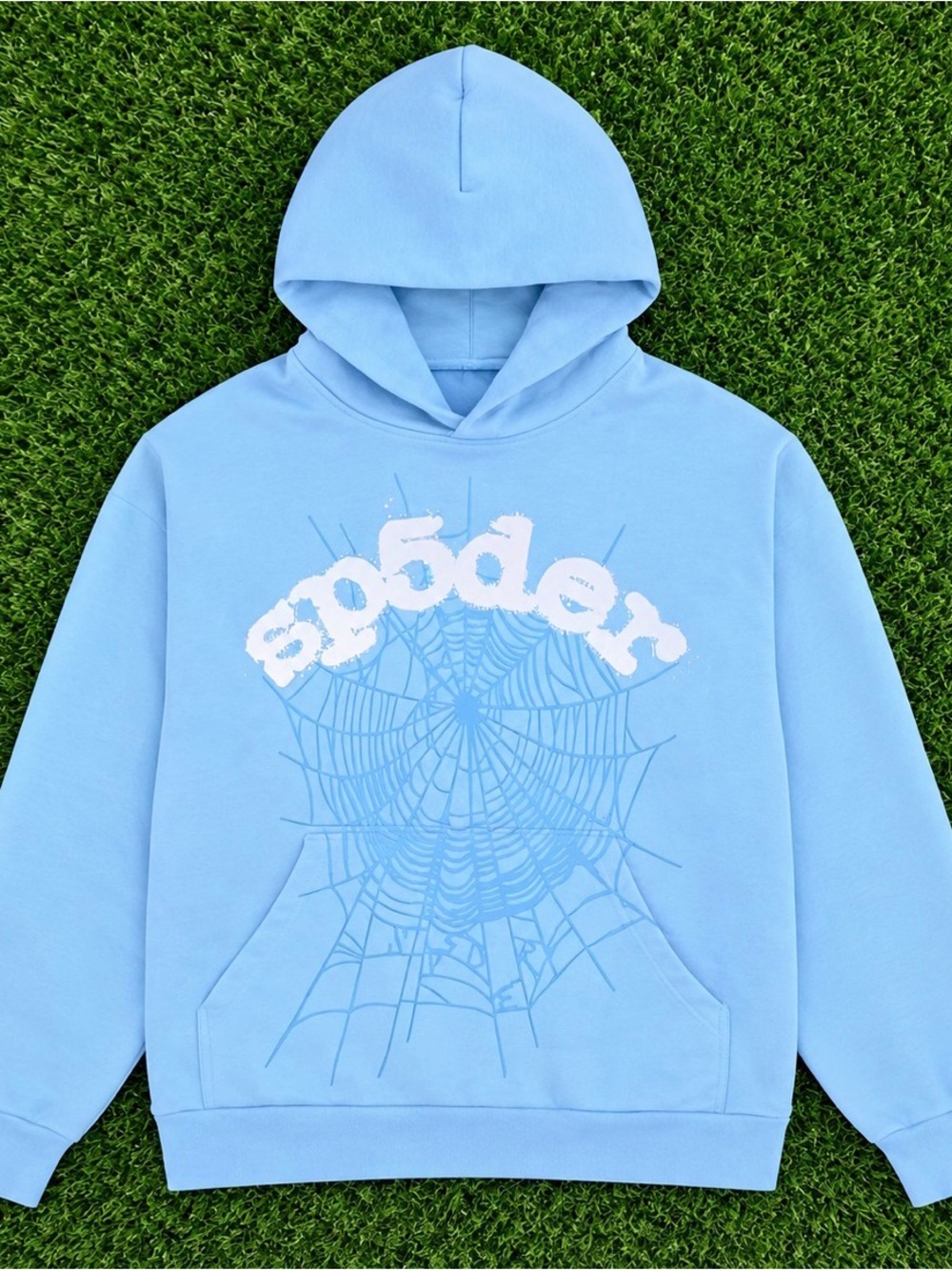 Men's Light Blue Spider Graphic Hoodie